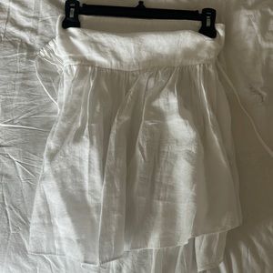 Strapless White Tie Top